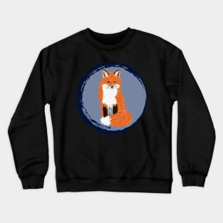 Artwork of a Sitting Red Fox II Crewneck Sweatshirt